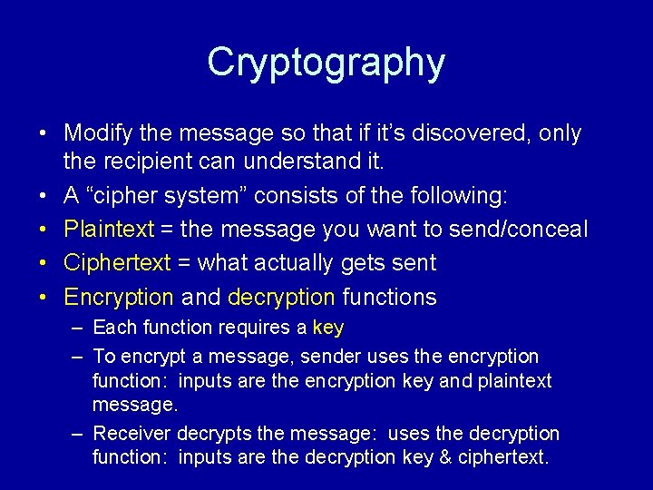 Outline Secret communication Steganography Cryptography Goal Sender has