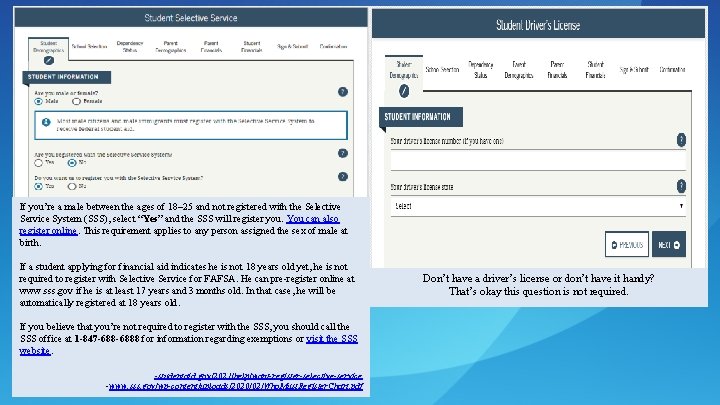 If you’re a male between the ages of 18– 25 and not registered with