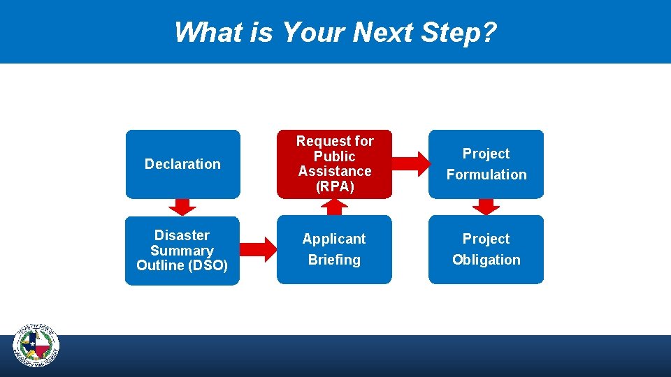 What is Your Next Step? Declaration Request for Public RPA Assistance (RPA) Project Formulation