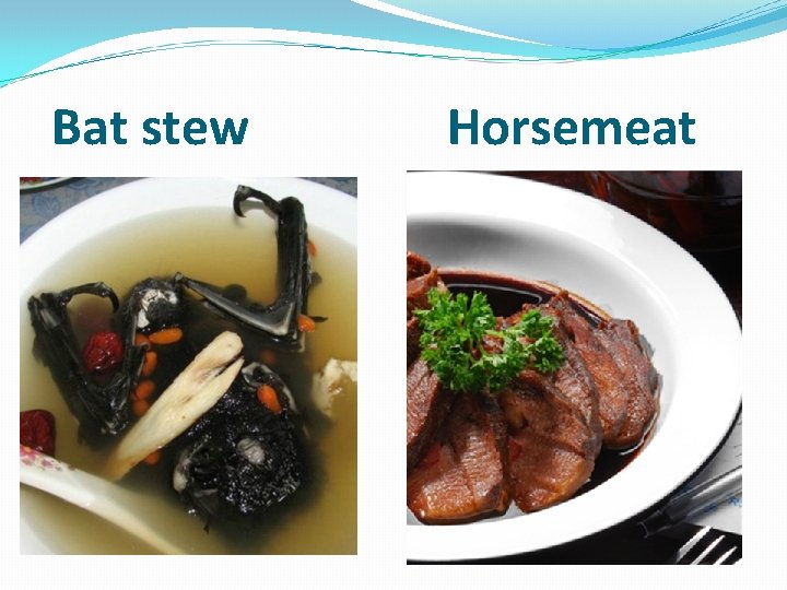 Bat stew Horsemeat 