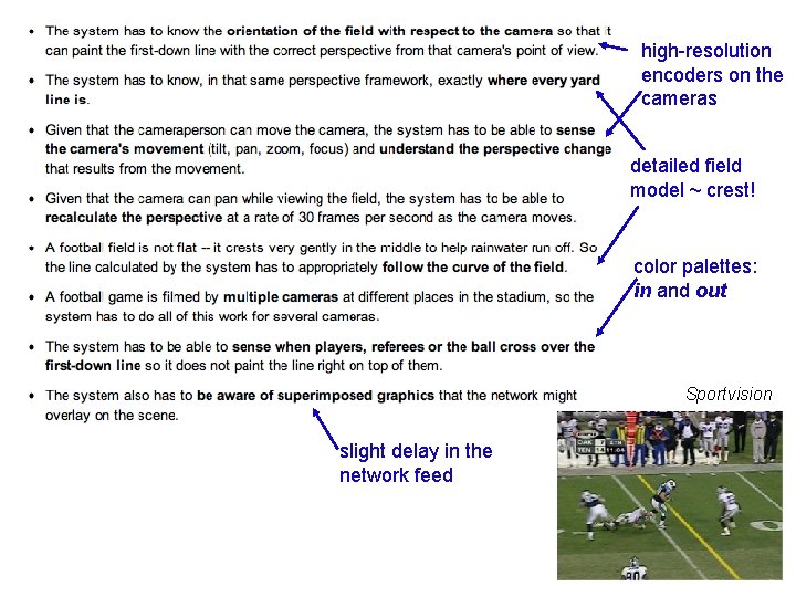 + high-resolution encoders on the cameras detailed field model ~ crest! color palettes: in