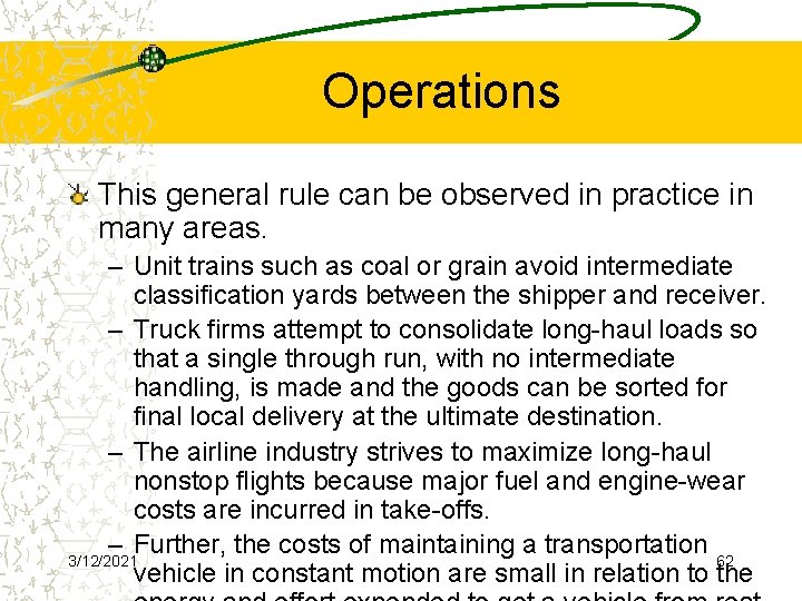 Operations This general rule can be observed in practice in many areas. – Unit