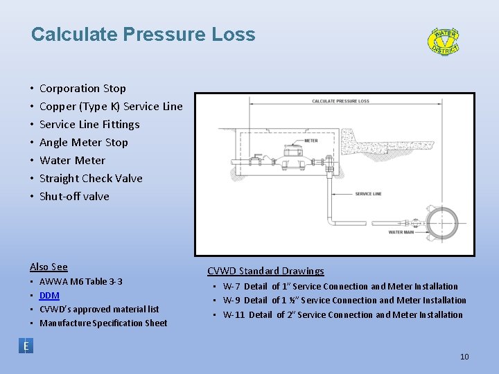 Calculate Pressure Loss • • Corporation Stop Copper (Type K) Service Line Fittings Angle