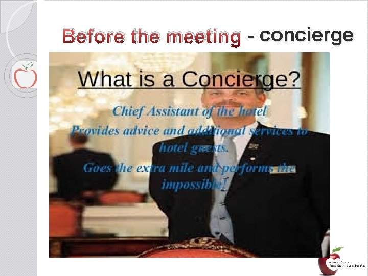 Before the meeting - concierge 