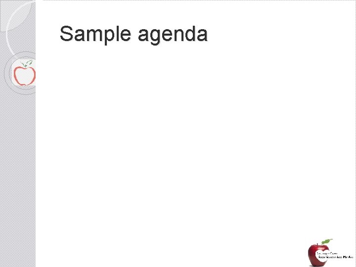 Sample agenda 