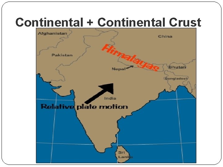 Continental + Continental Crust 