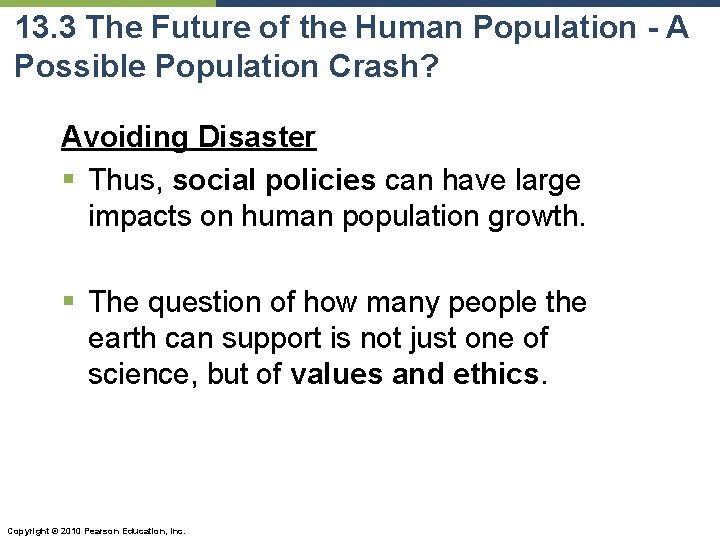 13. 3 The Future of the Human Population - A Possible Population Crash? Avoiding