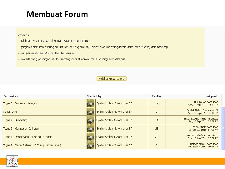 Membuat Forum 