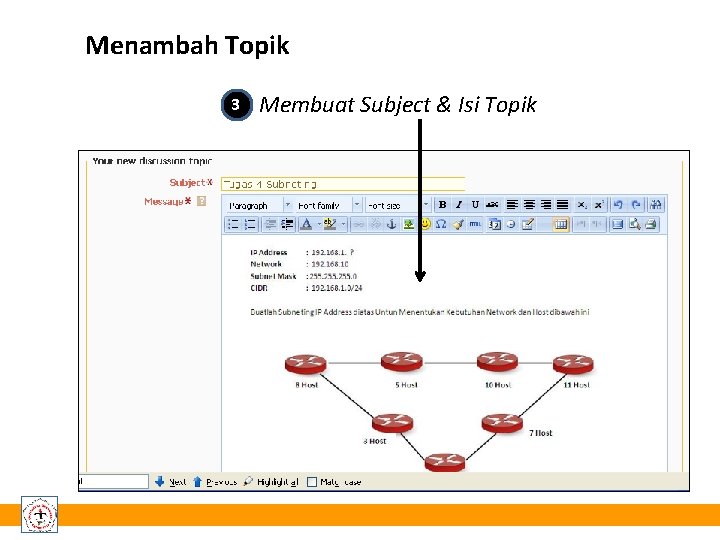 Menambah Topik 3 Membuat Subject & Isi Topik 