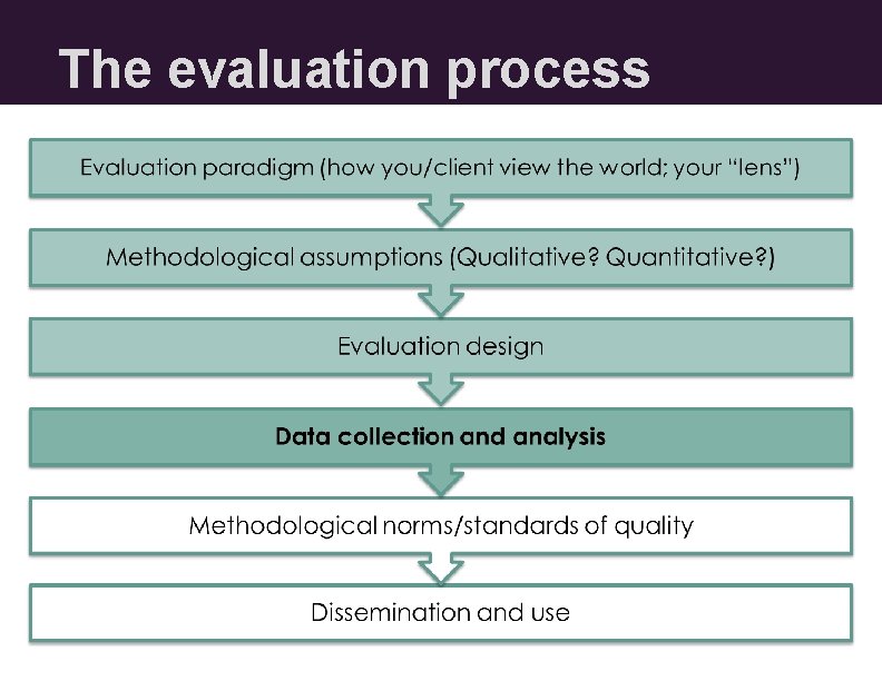 The evaluation process 