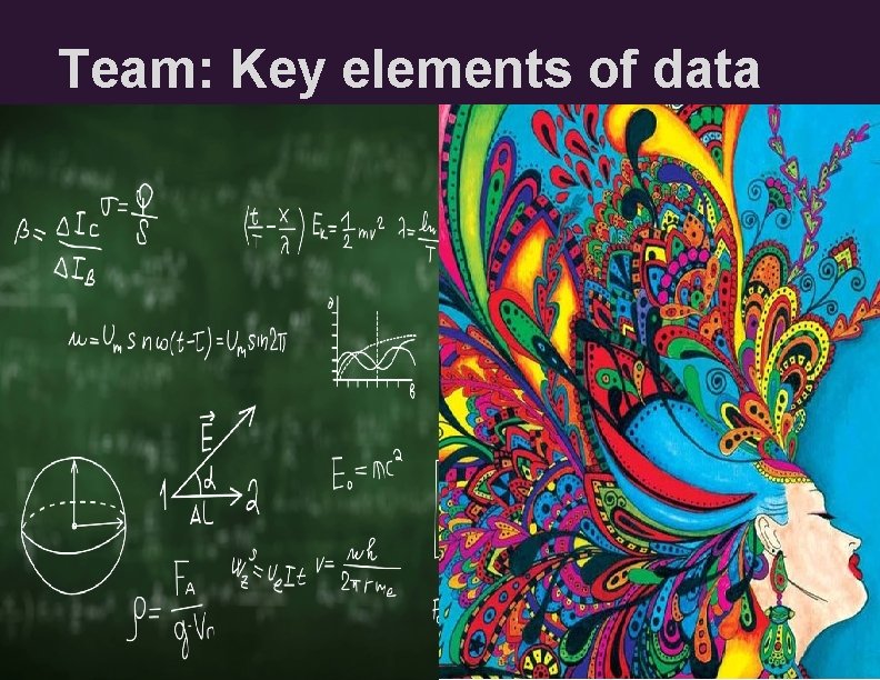 Team: Key elements of data Differences between quantitative and qualitative “ideal” teams § Background