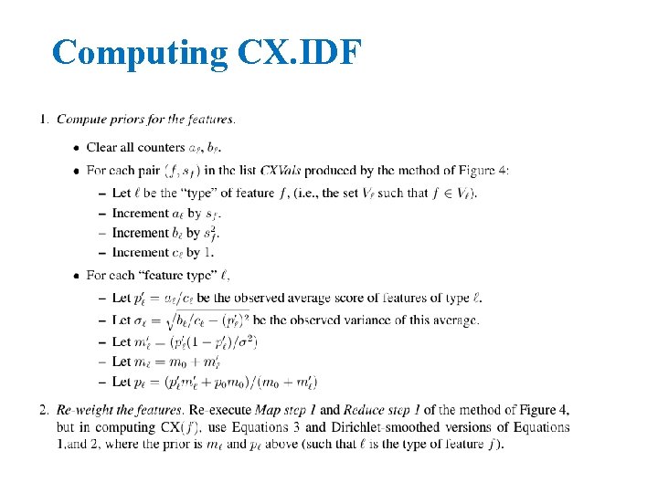 Computing CX. IDF 