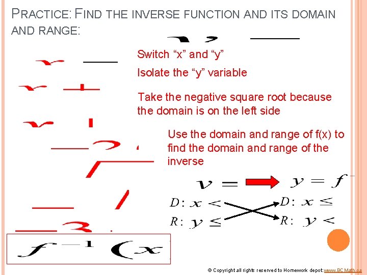 Section 1 5 B Inverse Of Quadratic Functions