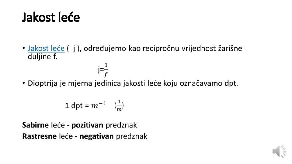 Jakost leće • 