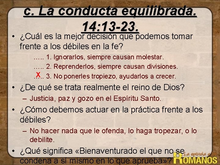 c. La conducta equilibrada. 14: 13 -23. • ¿Cuál es la mejor decisión que c. La conducta equilibrada. 14: 13 -23. • ¿Cuál es la mejor decisión que