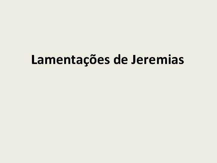 Lamentações de Jeremias 