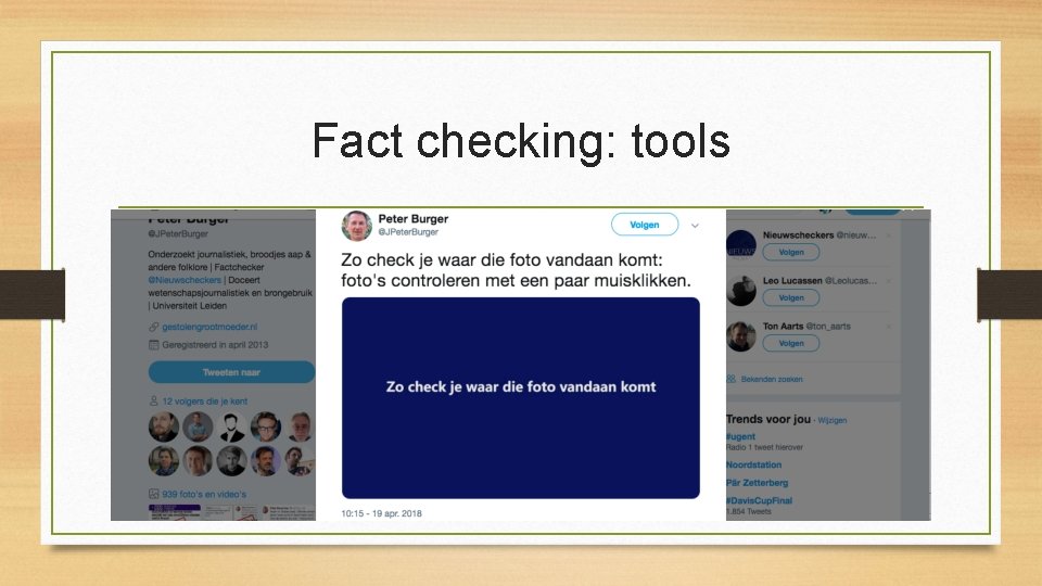 Fact checking: tools 