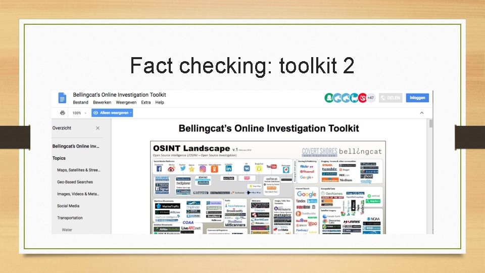 Fact checking: toolkit 2 