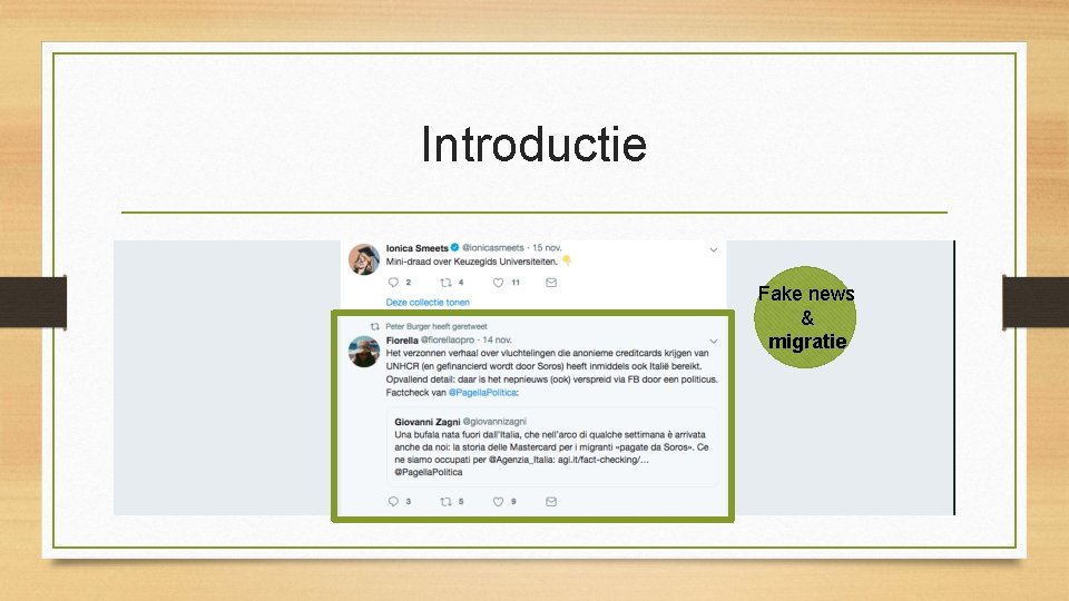 Introductie Fake news & migratie Introductie Fake news & migratie