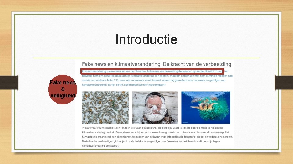 Introductie Fake news & veiligheid 