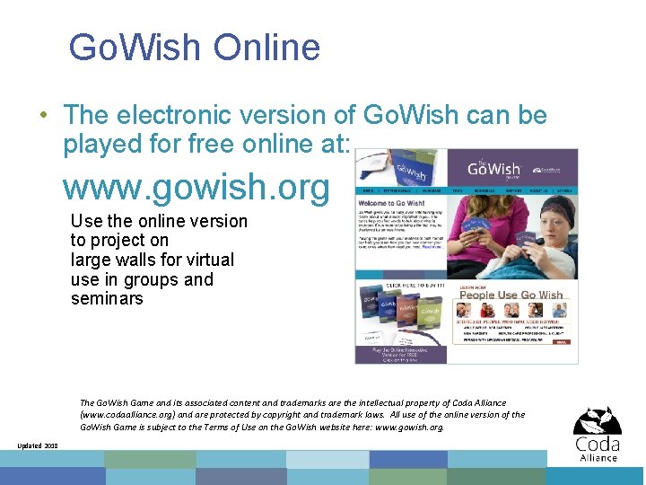 Go. Wish Online • The electronic version of Go. Wish can be played for