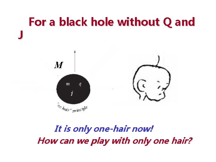 J For a black hole without Q and M It is only one-hair now!