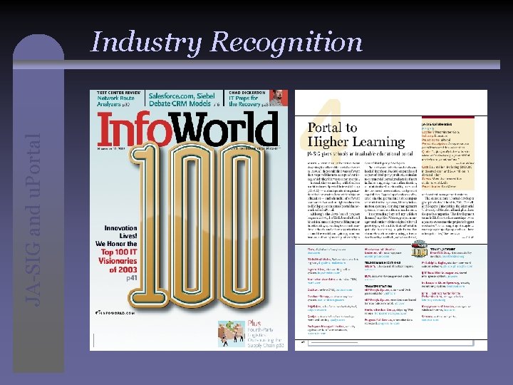 JA-SIG and u. Portal Industry Recognition 