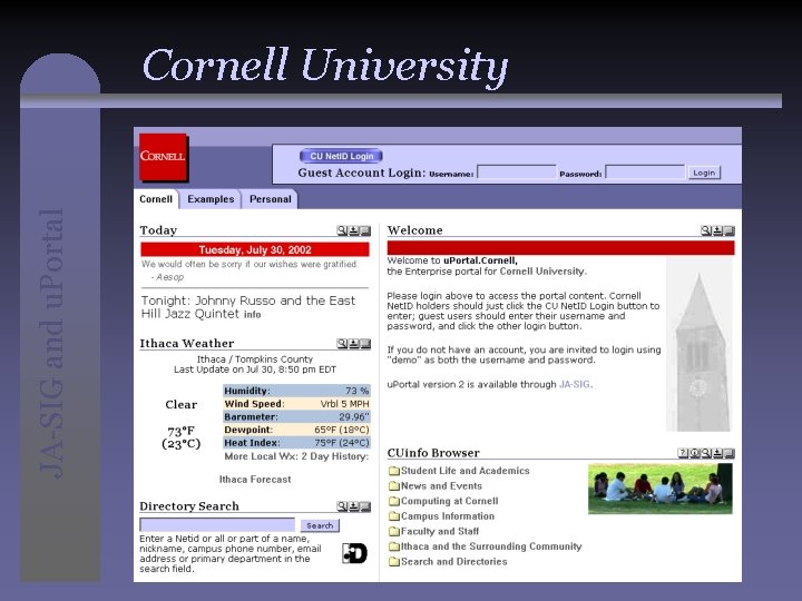 JA-SIG and u. Portal Cornell University 