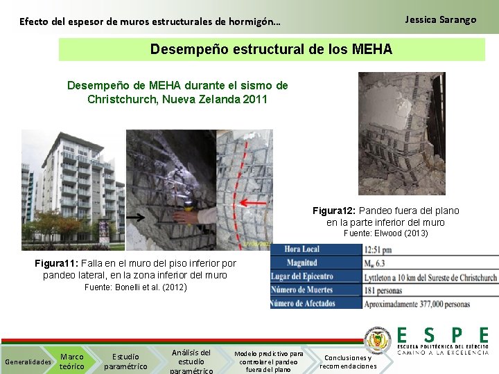 Jessica Sarango Efecto del espesor de muros estructurales de hormigón… Desempeño estructural de los
