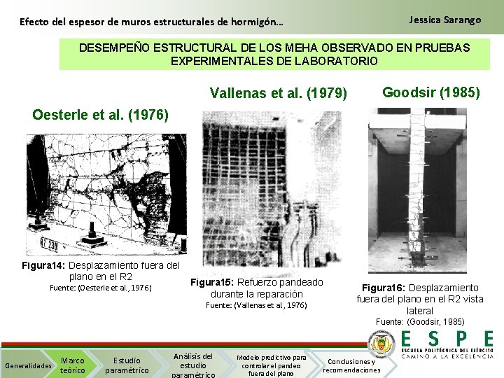 Jessica Sarango Efecto del espesor de muros estructurales de hormigón… DESEMPEÑO ESTRUCTURAL DE LOS