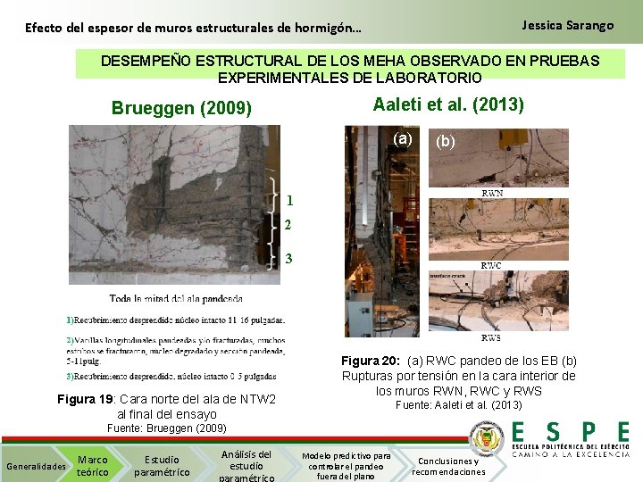 Jessica Sarango Efecto del espesor de muros estructurales de hormigón… DESEMPEÑO ESTRUCTURAL DE LOS