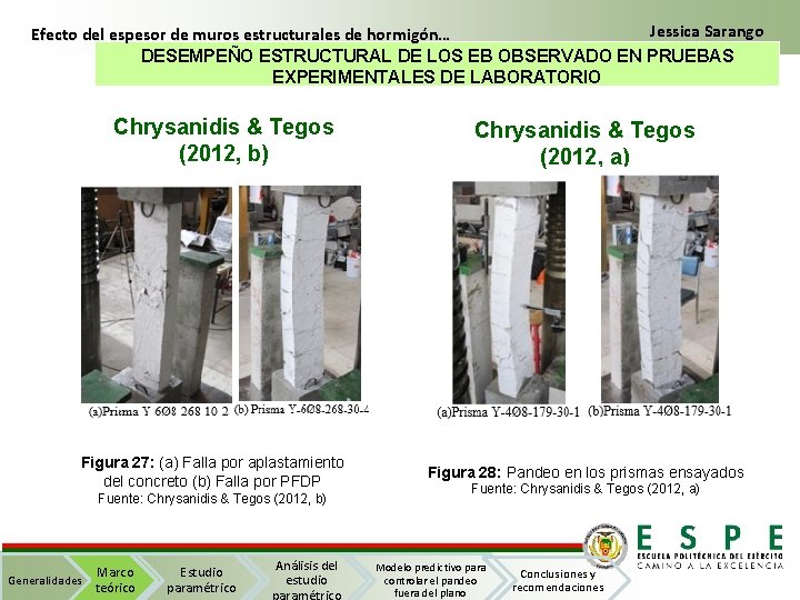 Jessica Sarango Efecto del espesor de muros estructurales de hormigón… DESEMPEÑO ESTRUCTURAL DE LOS