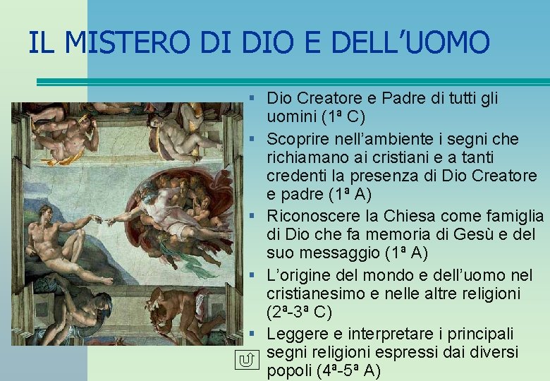 IL MISTERO DI DIO E DELL’UOMO § Dio Creatore e Padre di tutti gli