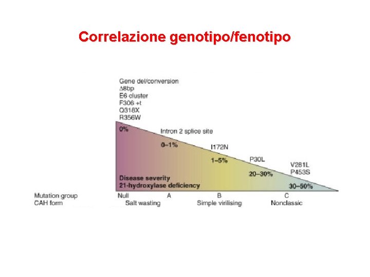 Correlazione genotipo/fenotipo 