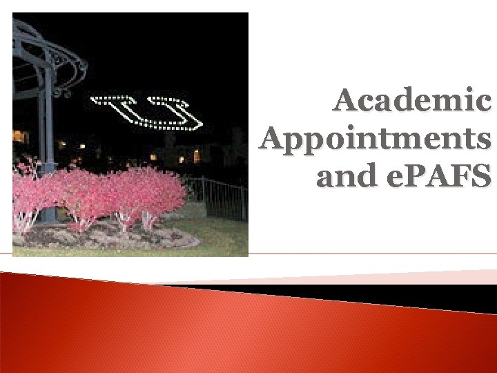 Academic Appointments and e. PAFS 