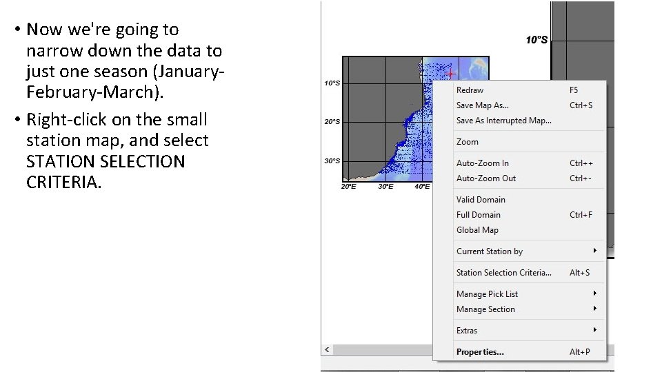  • Now we're going to narrow down the data to just one season