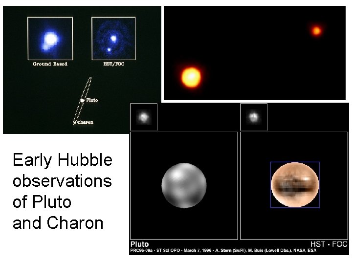 Early Hubble observations of Pluto and Charon 