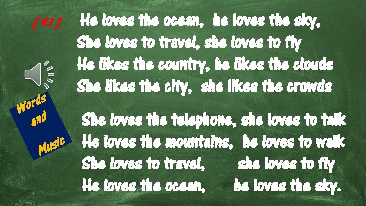 [ V. 1 ] s d r Wo d an He loves the ocean,