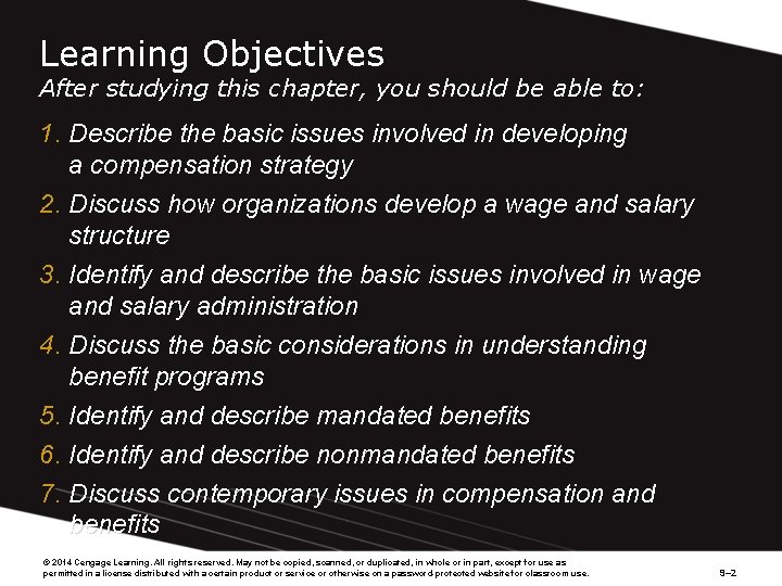 Learning Objectives After studying this chapter, you should be able to: 1. Describe the