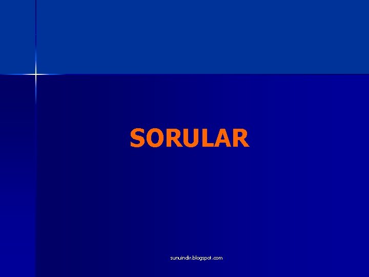 SORULAR sunuindir. blogspot. com 