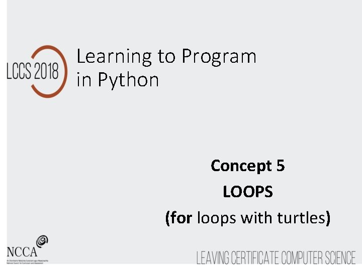 Learning to Program in Python Concept 5 LOOPS (for loops with turtles) 