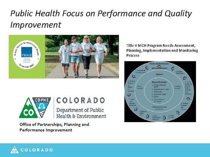 Public Health Focus on Performance and Quality Improvement Title V MCH Program Needs Assessment,