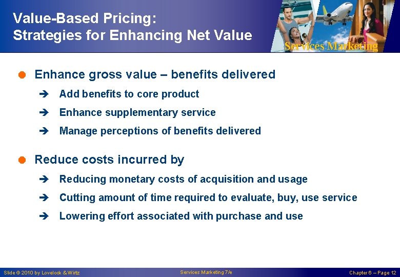 Value-Based Pricing: Strategies for Enhancing Net Value Services Marketing = Enhance gross value –