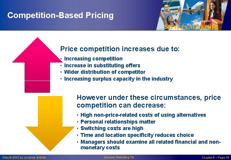 Competition-Based Pricing Services Marketing Price competition increases due to: • • Increasing competition Increase