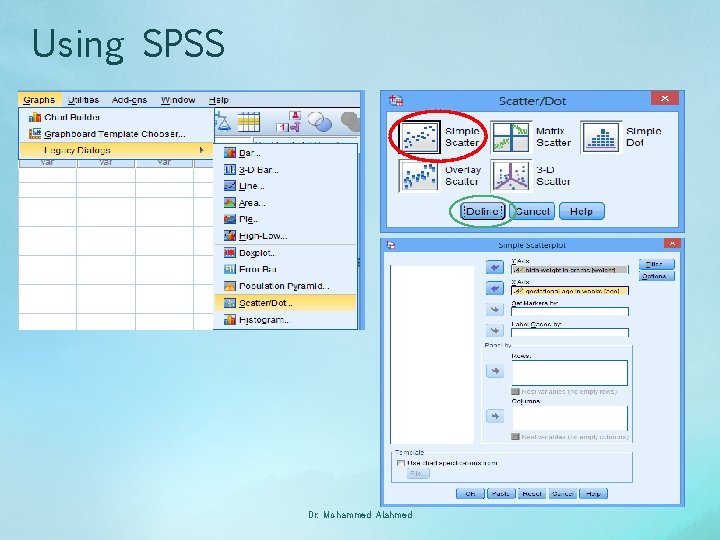 Using SPSS Dr. Mohammed Alahmed 