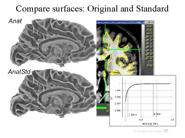 Compare surfaces: Original and Standard 35 29 Oct 2009 SSCC/NIMH 