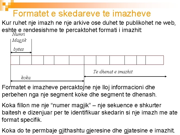  Formatet e skedareve te imazheve Kur ruhet nje imazh ne nje arkive ose