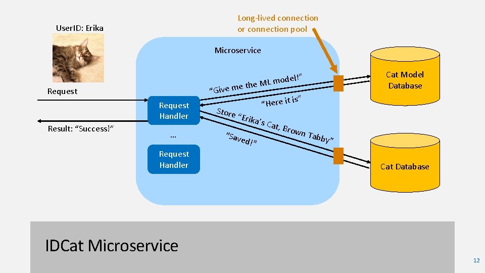 Long-lived connection or connection pool User. ID: Erika Microservice Request Handler Result: “Success!” …