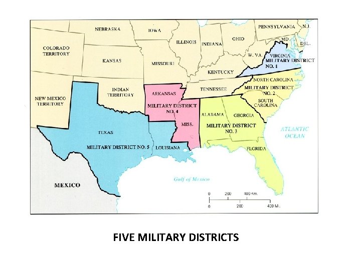 FIVE MILITARY DISTRICTS 