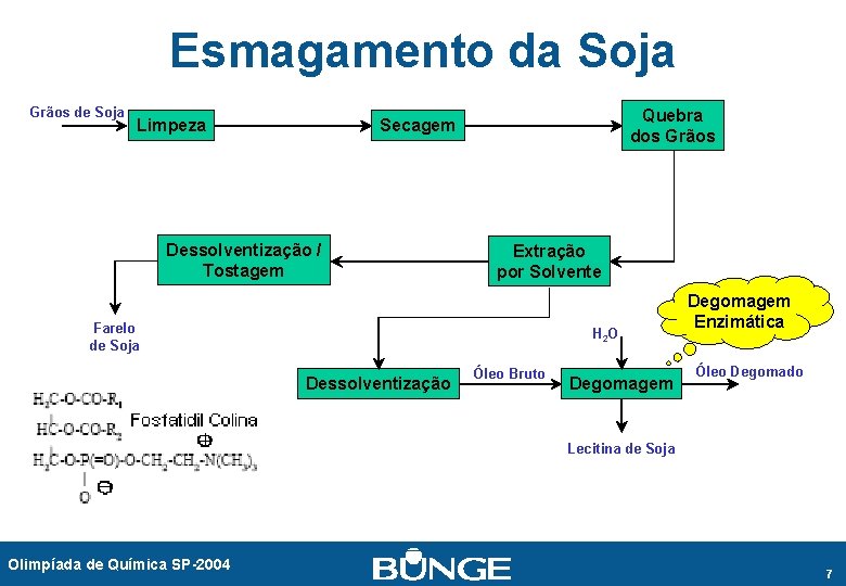 Esmagamento da Soja Grãos de Soja Limpeza Quebra dos Grãos Secagem Dessolventização / Tostagem